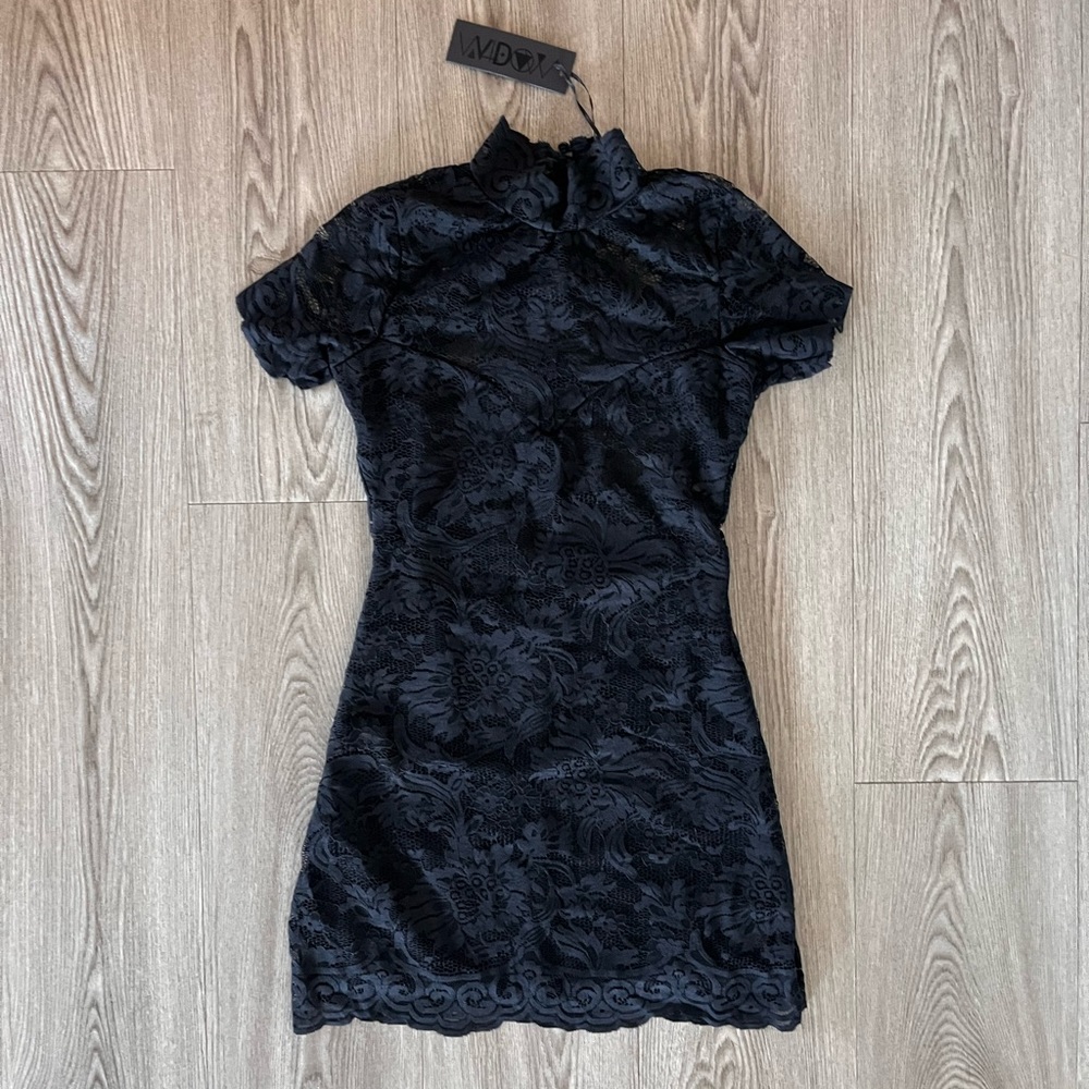 WIDOW Fabulous Kill Lace Mini Dress Cross size XS
